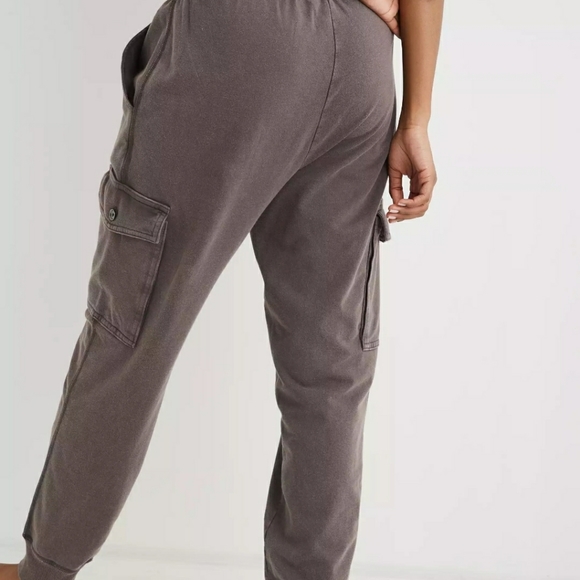 Aerie Sunwashed Fleece Cargo Jogger XL - Picture 6 of 6